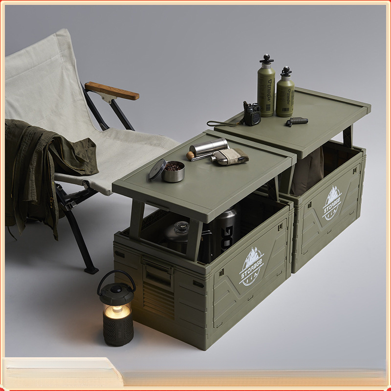 Outdoor Camping Table Foldable - Foldable Camping Storage Box With Table