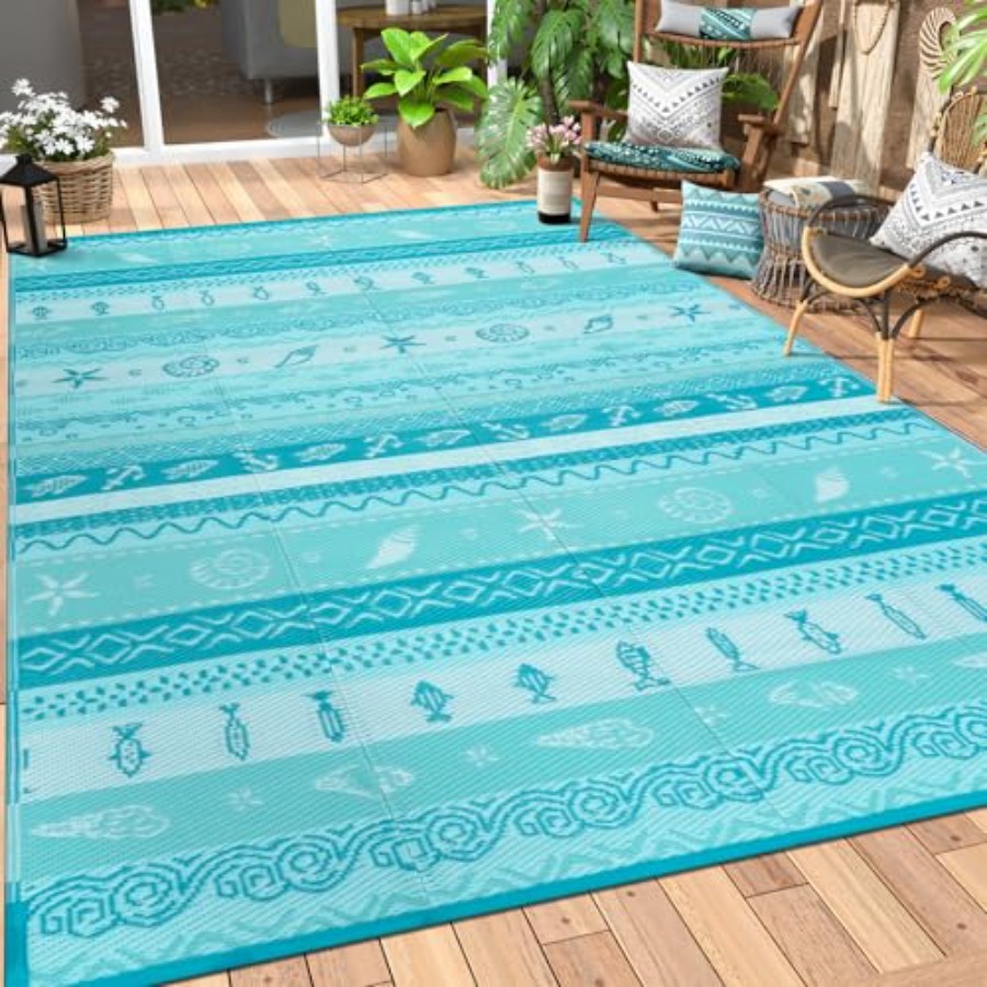 Outdoor Camping Decke - Outdoor Plastic Straw Rug for Patio,