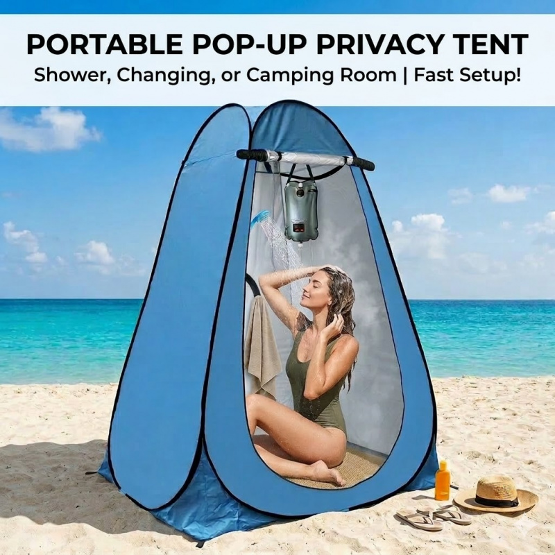 Outdoor Camping Toilet Tent - UPF 40+ Privacy Tent Portable Shower