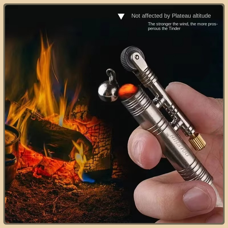 Fire Starter Flint - New Metal Windproof Match Rope Kero