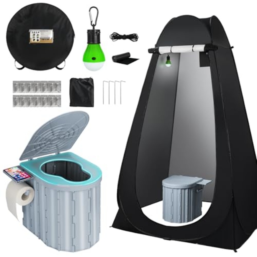 Portable Camping Toilet with P – Outdoor Camping Toilet Tent Bewertung und Preis