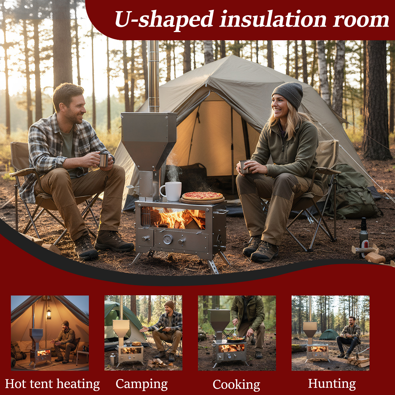 Wood Stove with Chimney Pipe P – Outdoor Camping Stove Bewertung und Preis