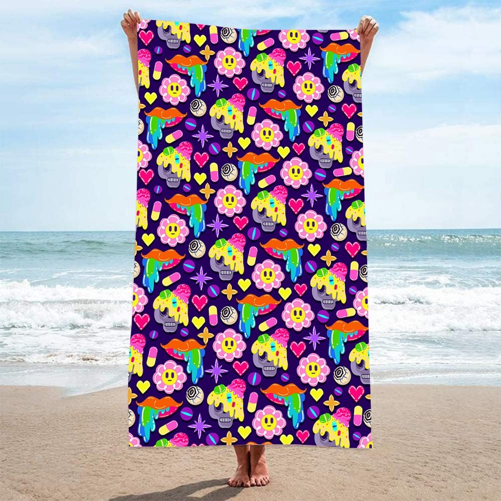 Abstract Beach Towel 70x140CM  – Camp Towel Microfiber Bewertung und Preis