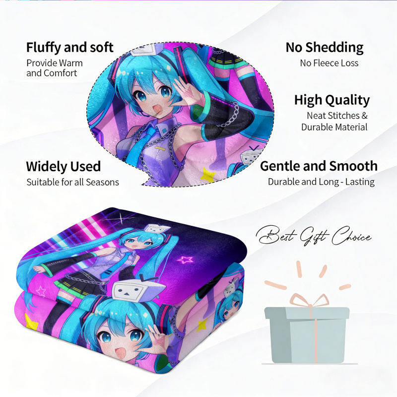 Hatsune Miku Flannel Blanket,  – Outdoor Camping Anime Bewertung und Preis