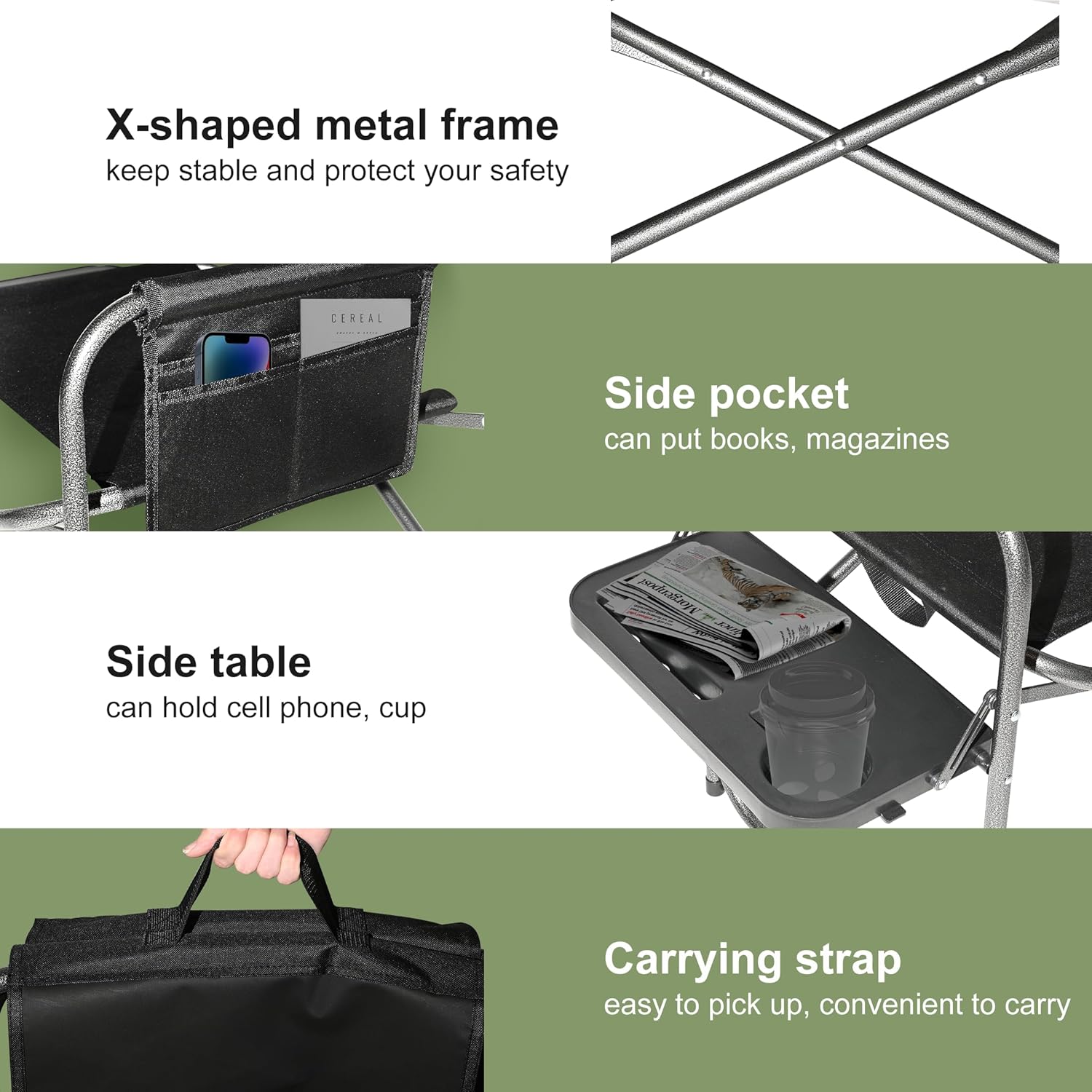 Foldable Camping Chair with Si – Outdoor Camping Table Foldable Bewertung und Preis