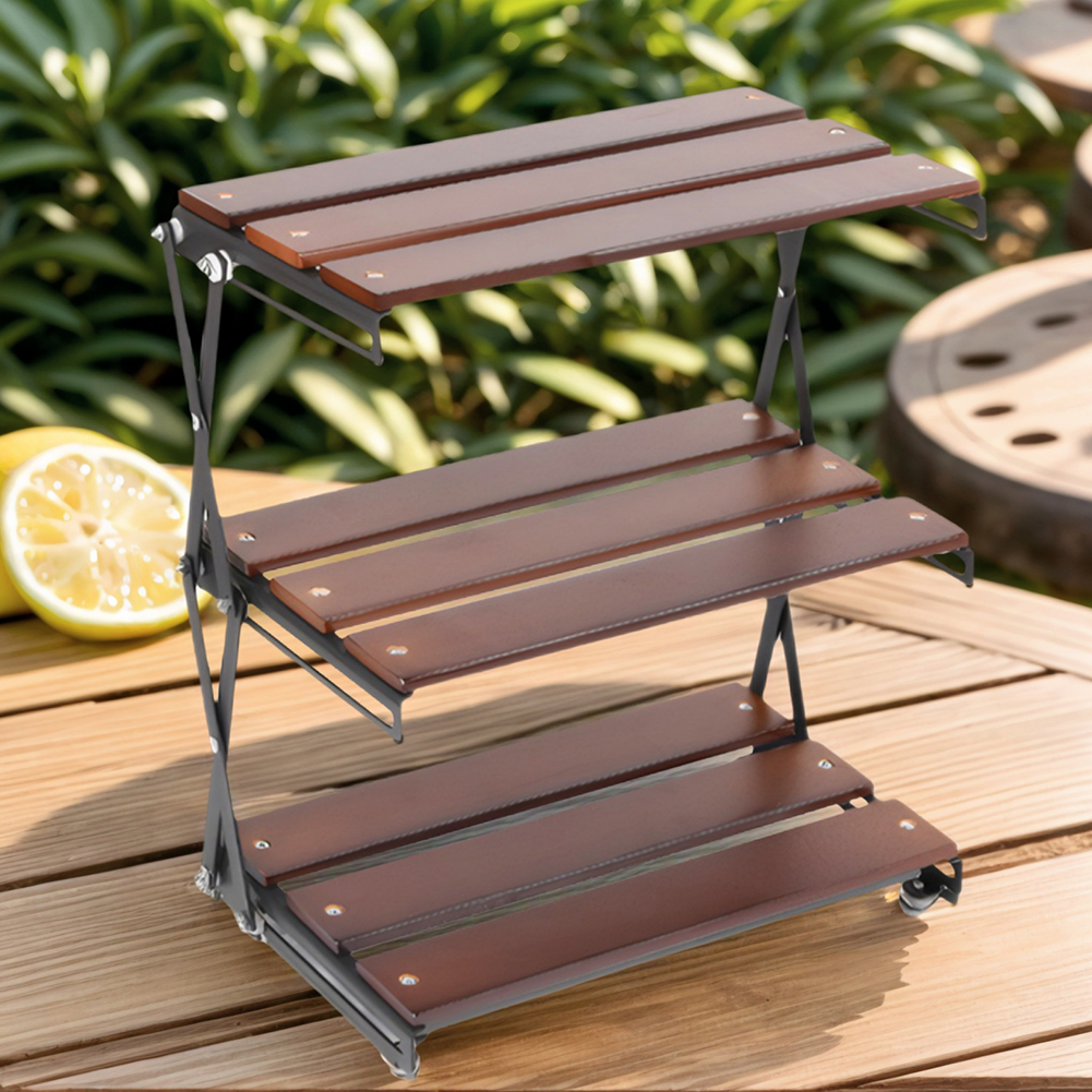 3-Tier Foldable Wooden Camping – Outdoor Camping Table Foldable Bewertung und Preis