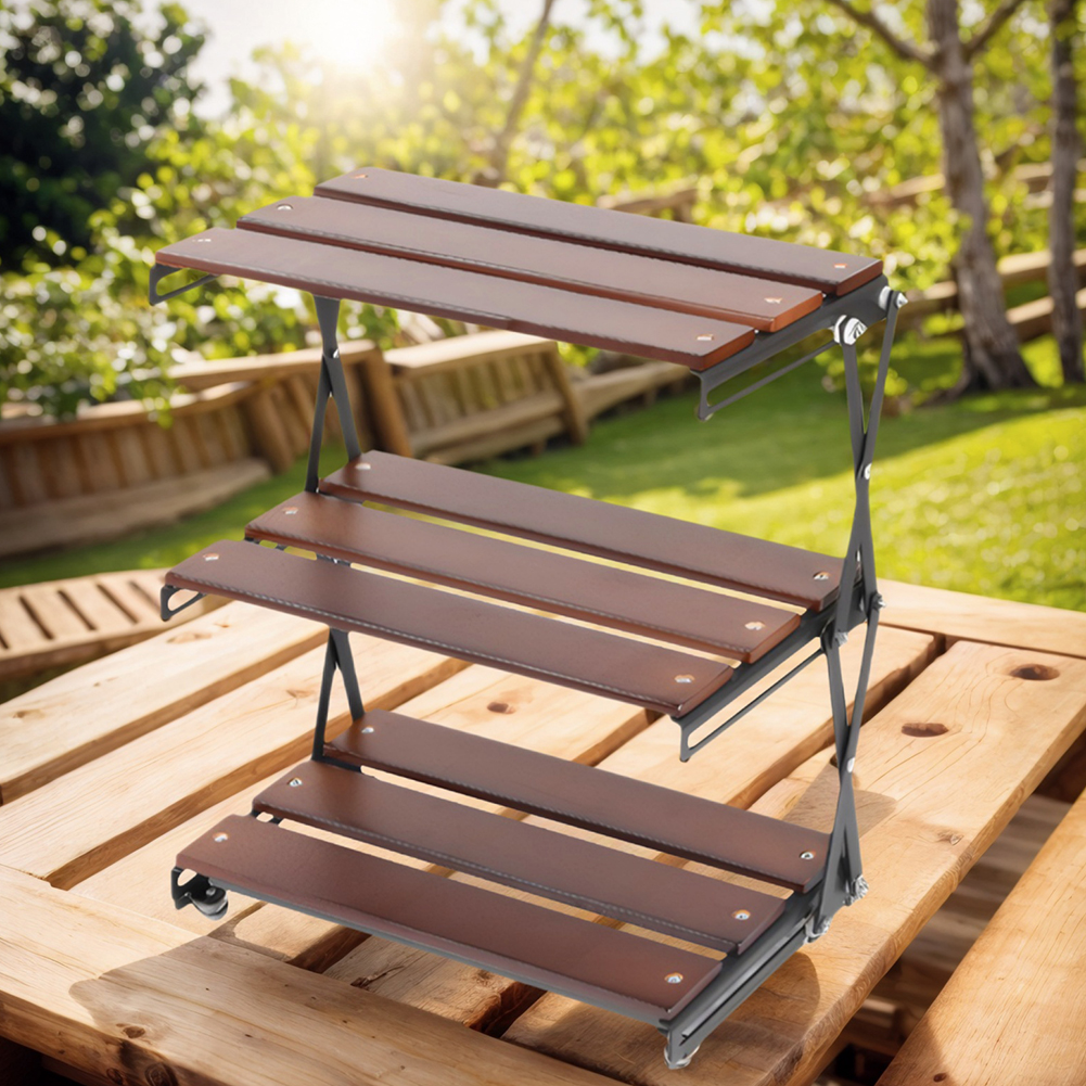 3-Tier Foldable Wooden Camping – Outdoor Camping Table Foldable Bewertung und Preis