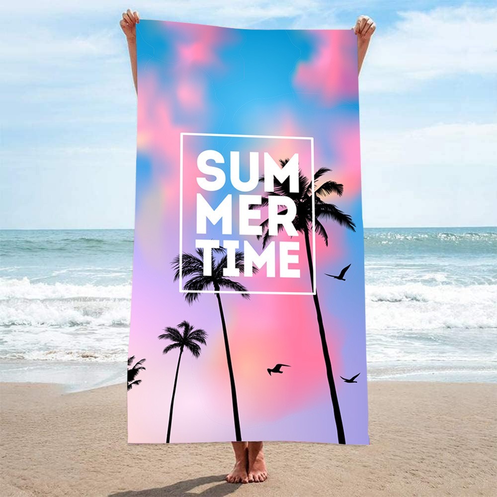 Letter Palm Tree Beach Towel 1 – Camp Towel Microfiber Bewertung und Preis