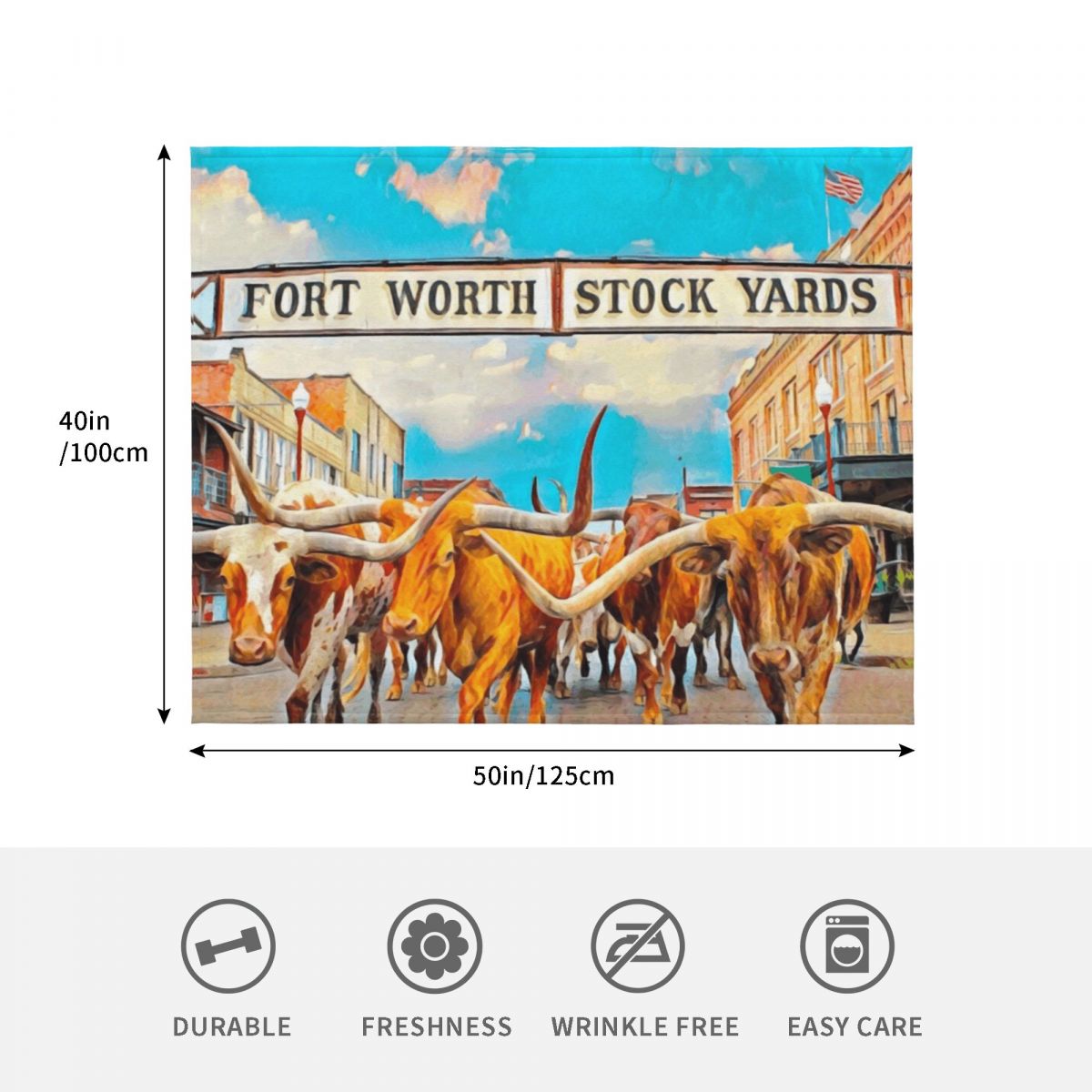 Fort Worth, Texas Throw Blanke – Outdoor Camping In Texas Bewertung und Preis