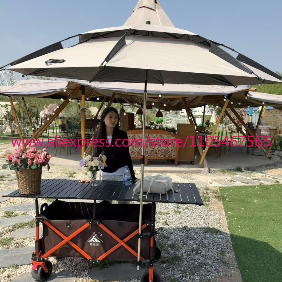 1PCS camper stall large foldab – Outdoor Camping Table Foldable Bewertung und Preis
