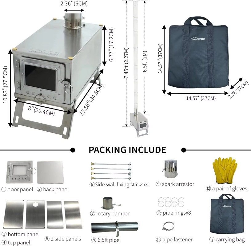 【Popular】DANCHEL S1 Foldable T – Outdoor Camping Stove Bewertung und Preis