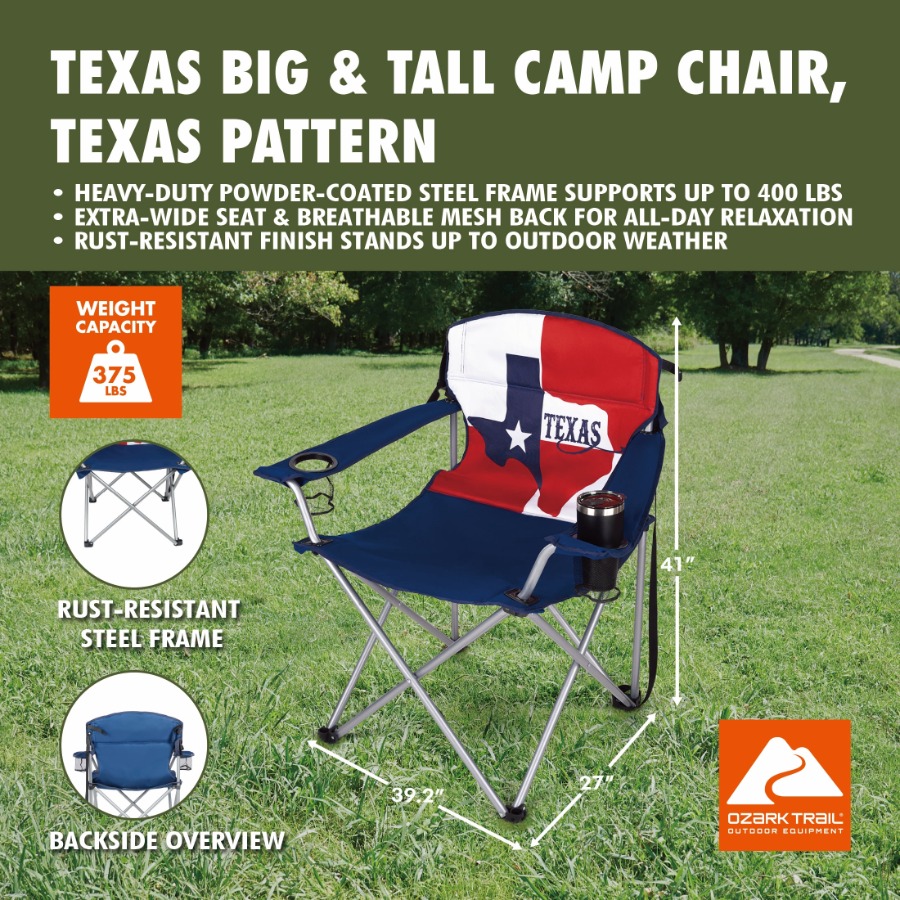 Comfortable Camp Chair for Big – Outdoor Camping In Texas Bewertung und Preis