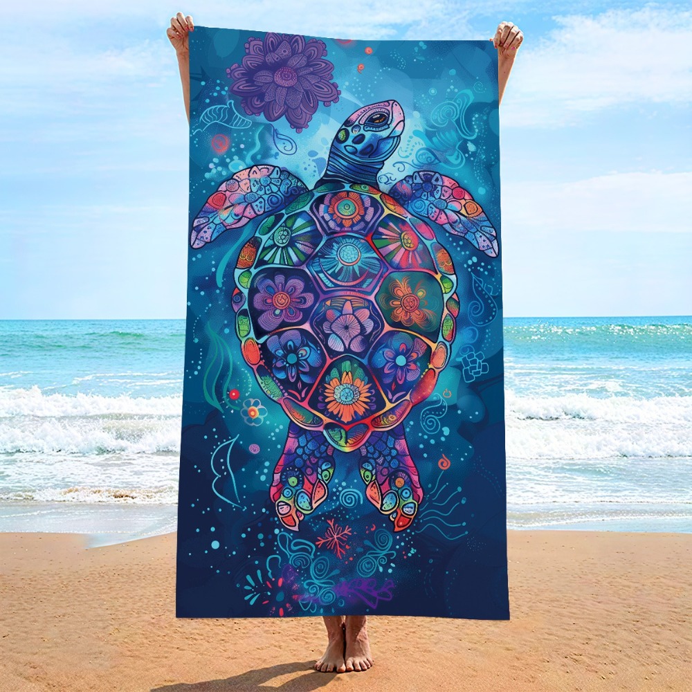 Colorful Sea Turtle Beach Towe – Camp Towel Microfiber Bewertung und Preis