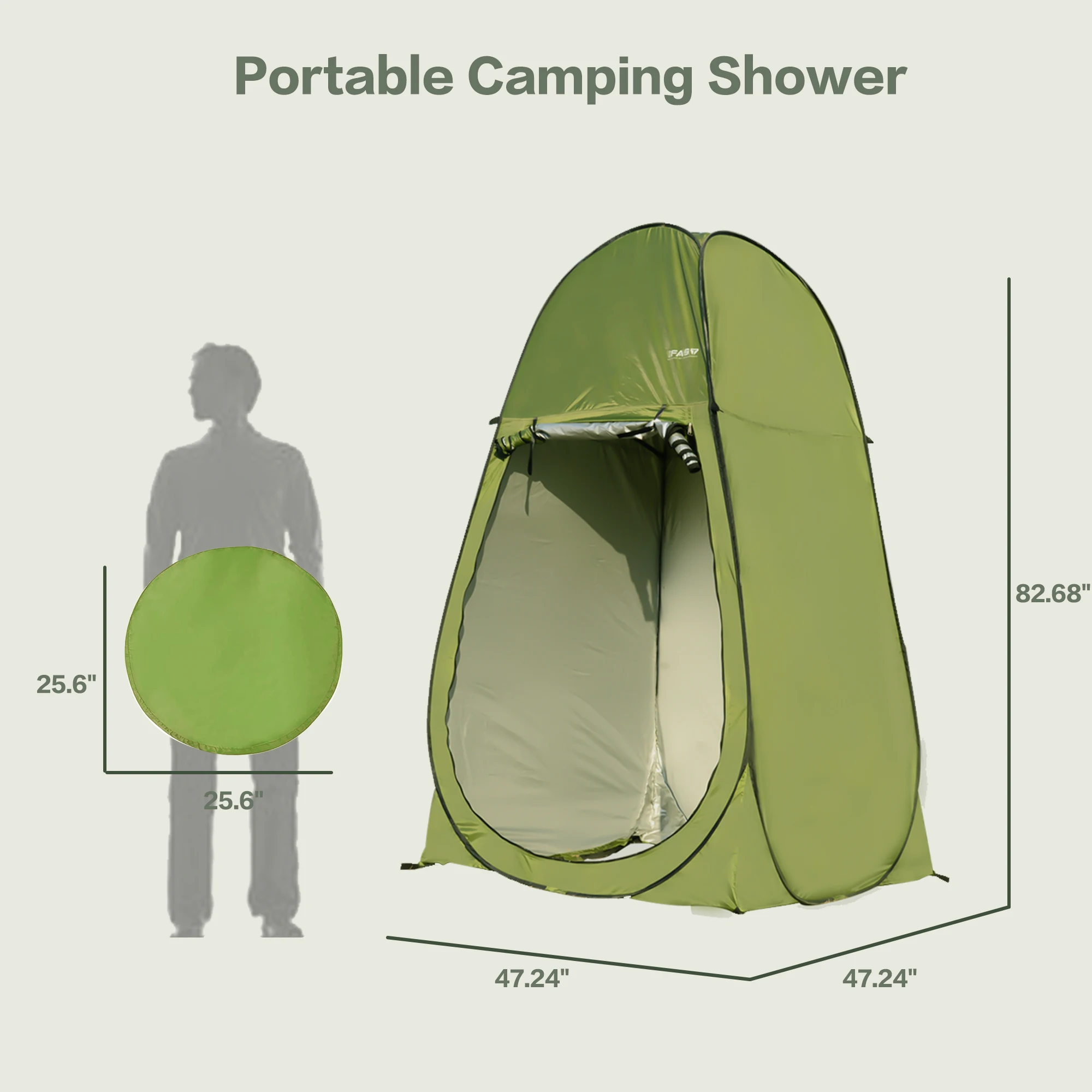 Camping Shower Tent 7FT Instan – Outdoor Camping Toilet Tent Bewertung und Preis