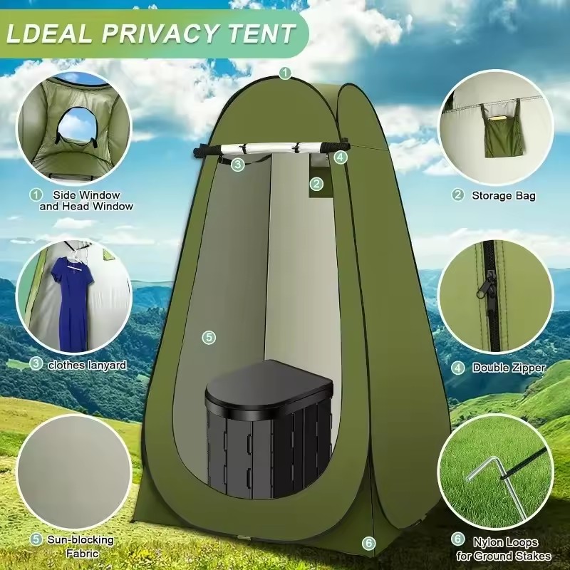 ‌Portable Pop-Up Toilet Tent P – Outdoor Camping Toilet Tent Bewertung und Preis