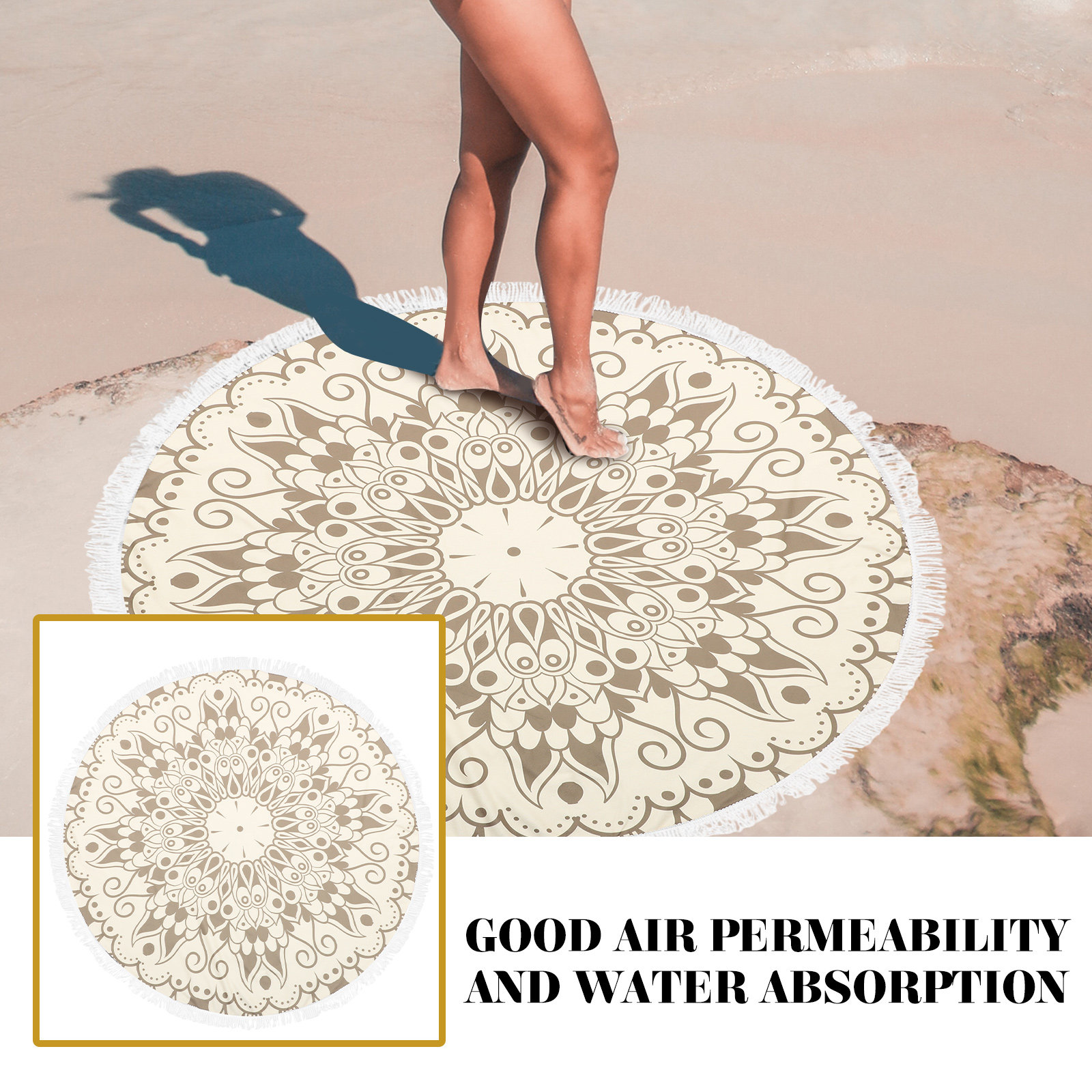 Microfiber Beach Towel Round D – Camp Towel Microfiber Bewertung und Preis