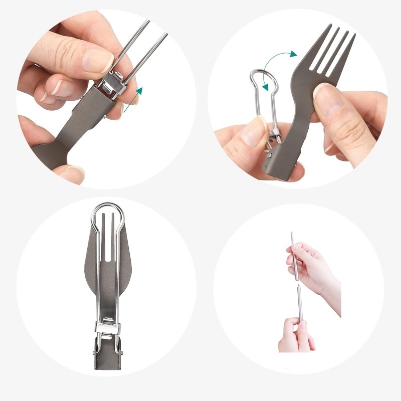 Titanium Foldable Utensil Set  – Outdoor Camping Uk Bewertung und Preis