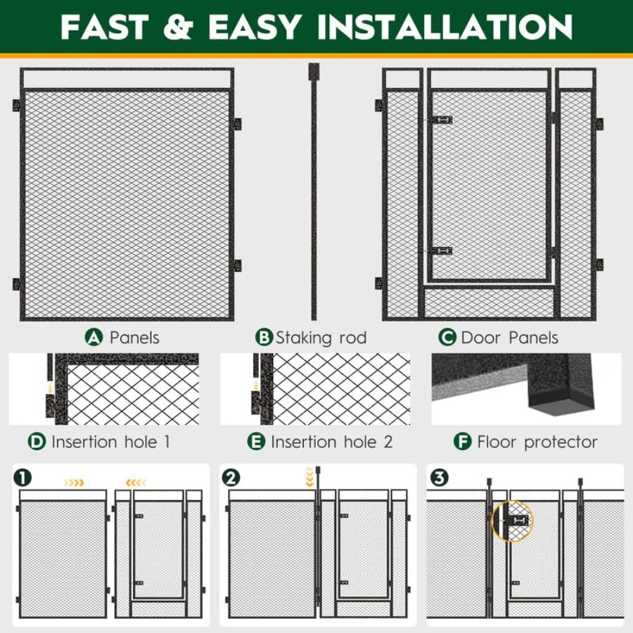 Dog Playpen with Safety Mesh,  – Outdoor Camping Dog Kennel Bewertung und Preis