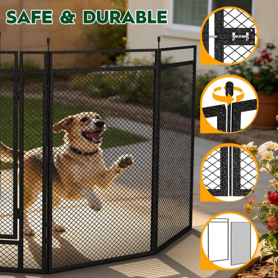 Dog Playpen with Safety Mesh,  – Outdoor Camping Dog Kennel Bewertung und Preis