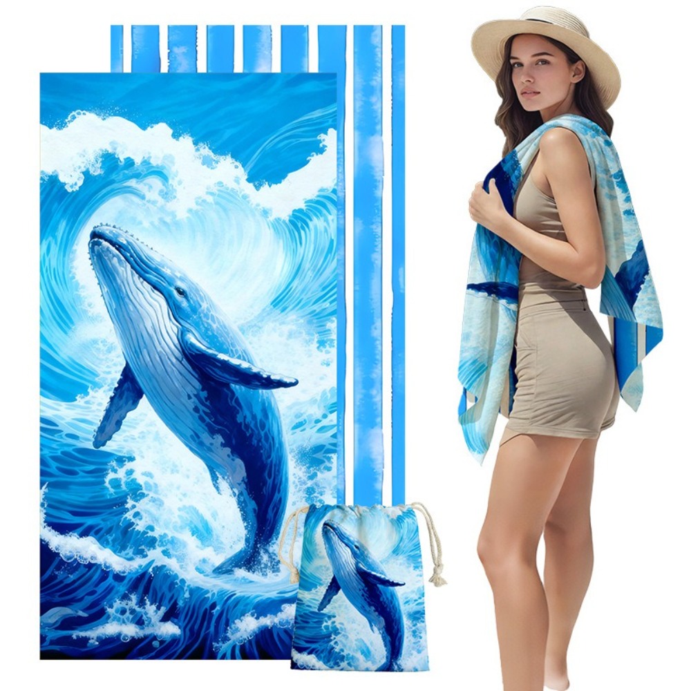 Fish Tail Print Beach Towels a – Camp Towel Microfiber Bewertung und Preis