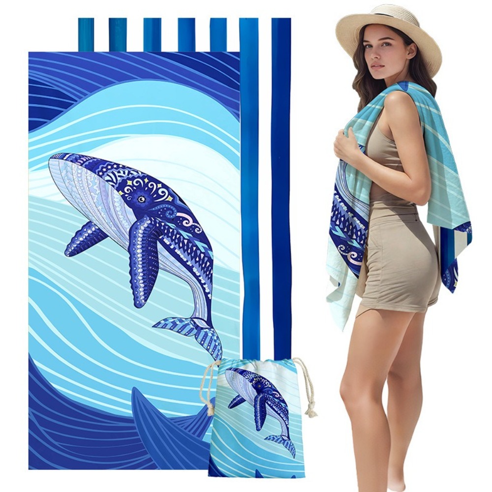 Fish Tail Print Beach Towels a – Camp Towel Microfiber Bewertung und Preis