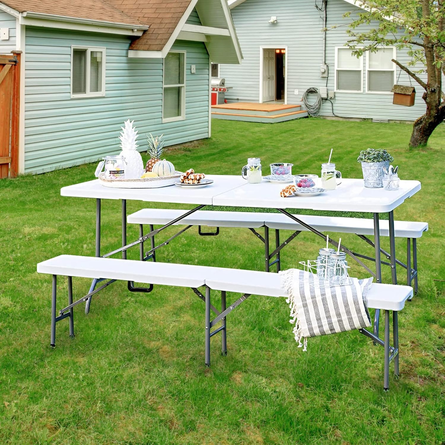 Folding Table 6ft Portable Hea – Outdoor Camping Table Foldable Bewertung und Preis