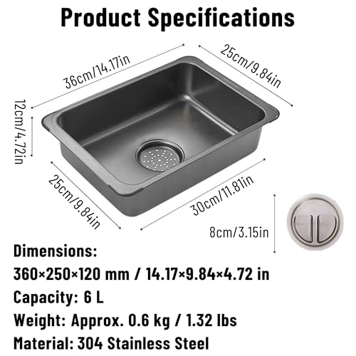 304 Stainless Steel Mini Sink  – Outdoor Camping Bewertung und Preis