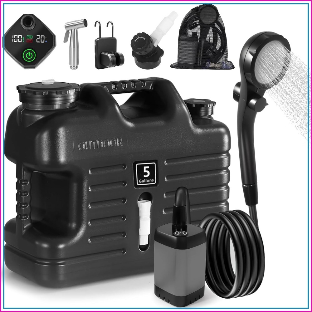 Portable Camping Shower with 5 – Outdoor Camping Water Jug Bewertung und Preis