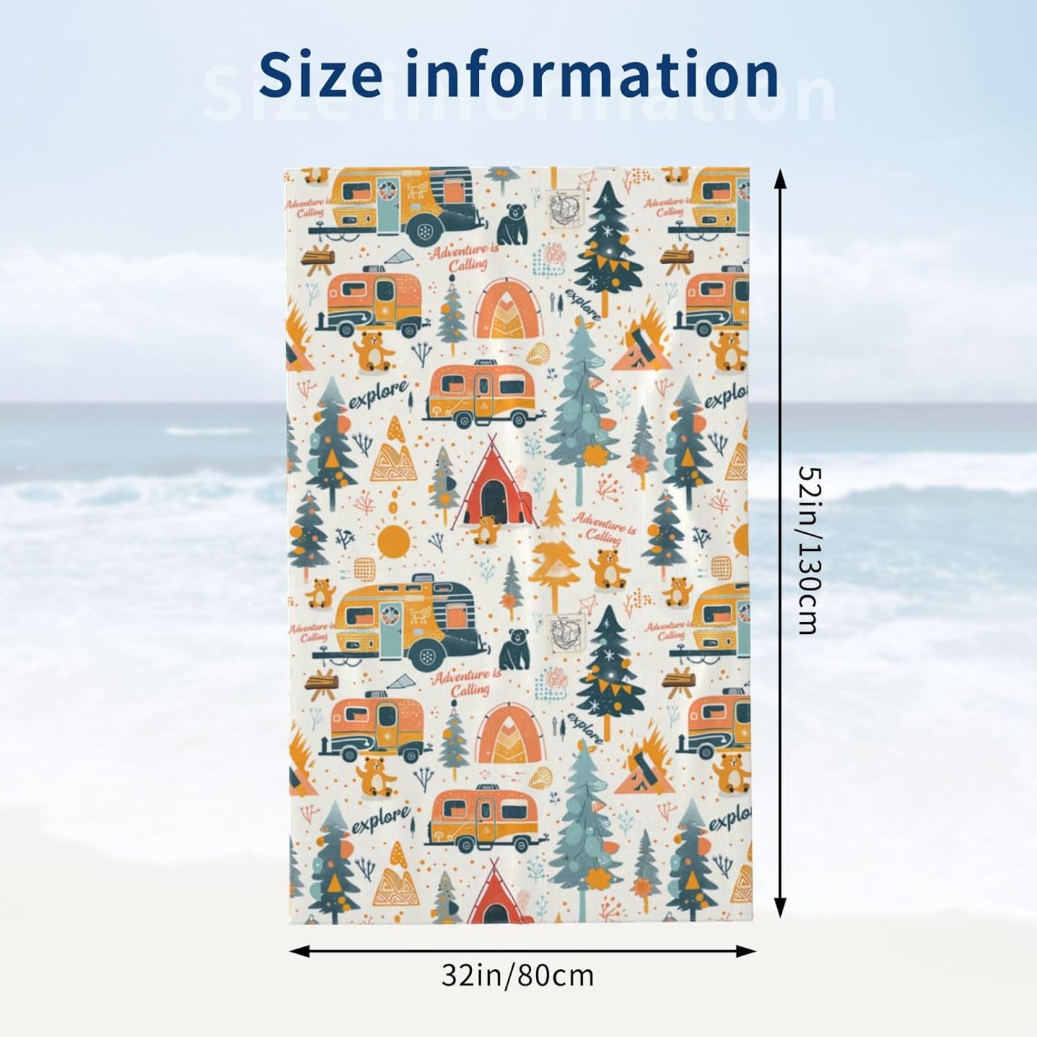 Camping Adventure Beach Towel  – Camp Towel Microfiber Bewertung und Preis