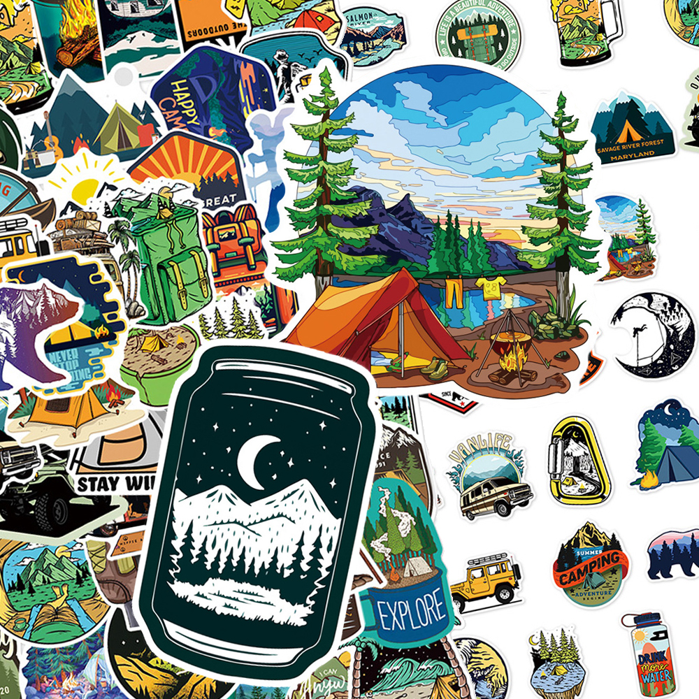 10/30/50pcs Cartoon Forest Hik – Outdoor Camping Anime Bewertung und Preis