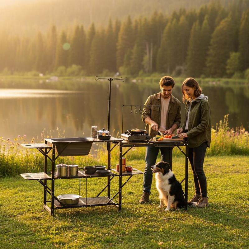 Camping Kitchen, Outdoor Campi – Outdoor Camping Table Foldable Bewertung und Preis