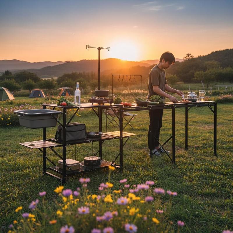 Camping Kitchen, Outdoor Campi – Outdoor Camping Table Foldable Bewertung und Preis