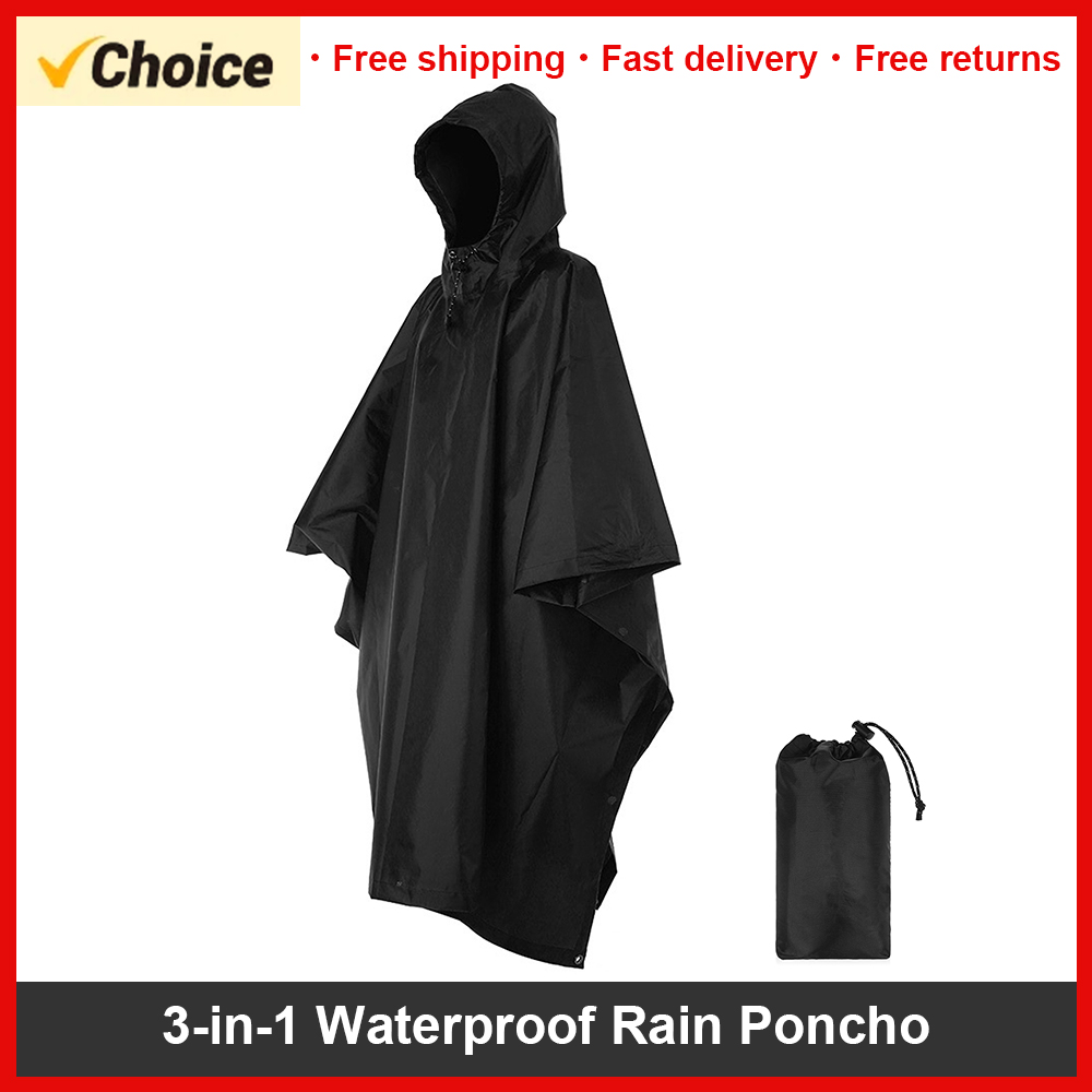 3-in-1 Waterproof Rain Poncho  – Outdoor Camping Mat Waterproof Bewertung und Preis