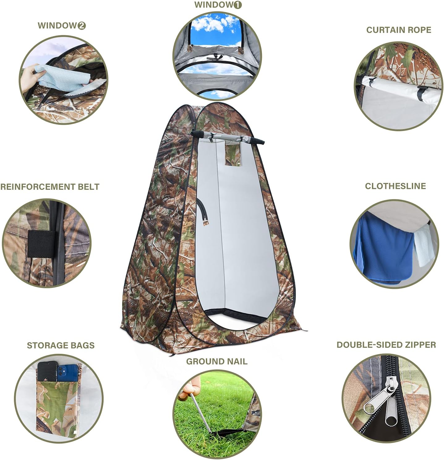 Pop Up Privacy Shower Tent - P – Outdoor Camping Toilet Tent Bewertung und Preis